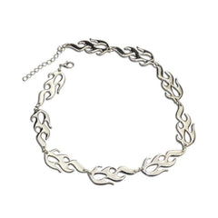 Flame decor metal chain bracelet