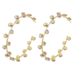 Rhinestone multicolor stud earrings