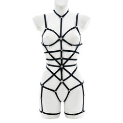 Halter solid o ring hollow out harness