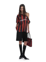 Off-shoulder Striped Top - Final Sale